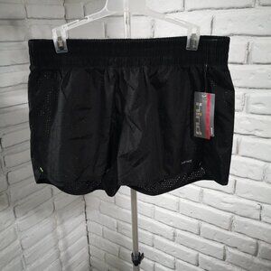 NWT Hind Ladies Black with Lime Green Inner Lined Size Large Shorts